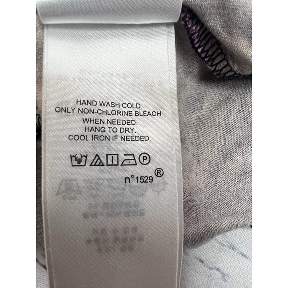 Lauren Ralph Lauren Black Label Peplum Frill Blouse Sz L Blue Floral - Picture 10 of 10